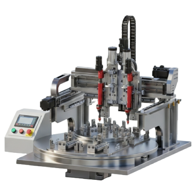 Double Spindle Screwing Robot with Rotary table